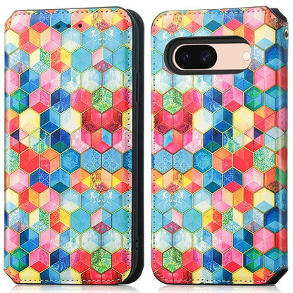 CASENEO 001 Series for Google Pixel 8a Cell Phone Case Pattern RFID Blocking Cover
