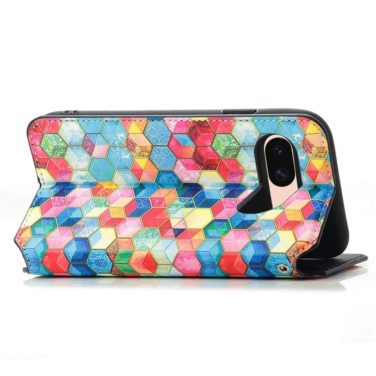 CASENEO 001 Series for Google Pixel 8a Cell Phone Case Pattern RFID Blocking Cover