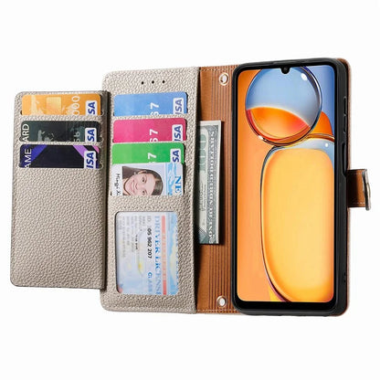 For Xiaomi Redmi 13C 4G / Poco C65 4G Cell Phone Case RFID Blocking Zipper Wallet Cover