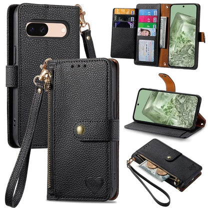 For Google Pixel 8a Case RFID Blocking Card Holder Phone Cover with Hand Strap