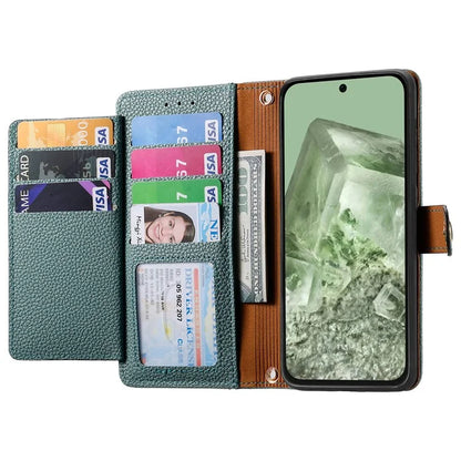 For Google Pixel 8a Case RFID Blocking Card Holder Phone Cover with Hand Strap