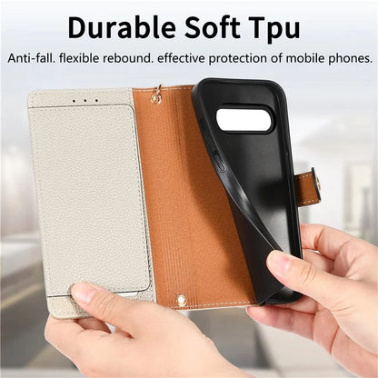 For Google Pixel 8a Case RFID Blocking Card Holder Phone Cover with Hand Strap