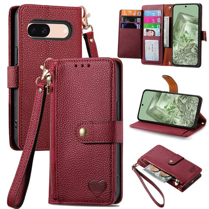 For Google Pixel 8a Case RFID Blocking Card Holder Phone Cover with Hand Strap