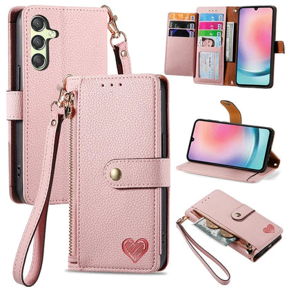 For Samsung Galaxy A25 5G (Global) (161.0 x 76.5 x 8.3mm) Case Leather RFID Blocking Phone Cover