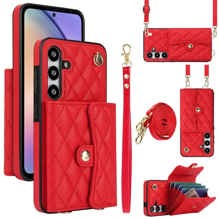 026 For Samsung Galaxy S23 FE Crossbody Phone Cover with RFID Blocking Card Slots