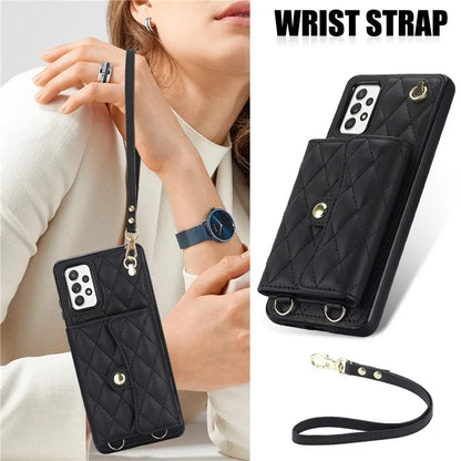 026 For Samsung Galaxy A54 4G / 5G / A52s 5G Crossbody Phone Case Kickstand Card Slots