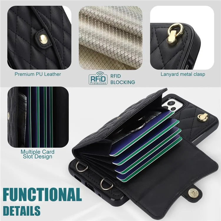 026 For Samsung Galaxy A54 4G / 5G / A52s 5G Crossbody Phone Case Kickstand Card Slots