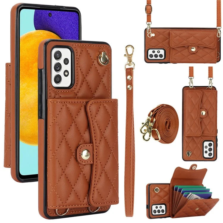 026 For Samsung Galaxy A54 4G / 5G / A52s 5G Crossbody Phone Case Kickstand Card Slots
