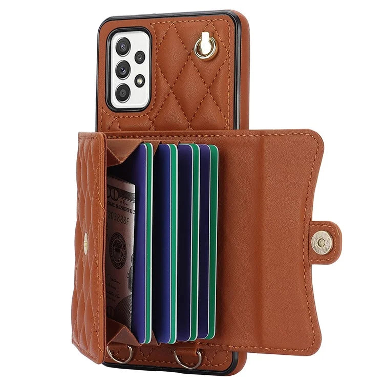 026 For Samsung Galaxy A54 4G / 5G / A52s 5G Crossbody Phone Case Kickstand Card Slots