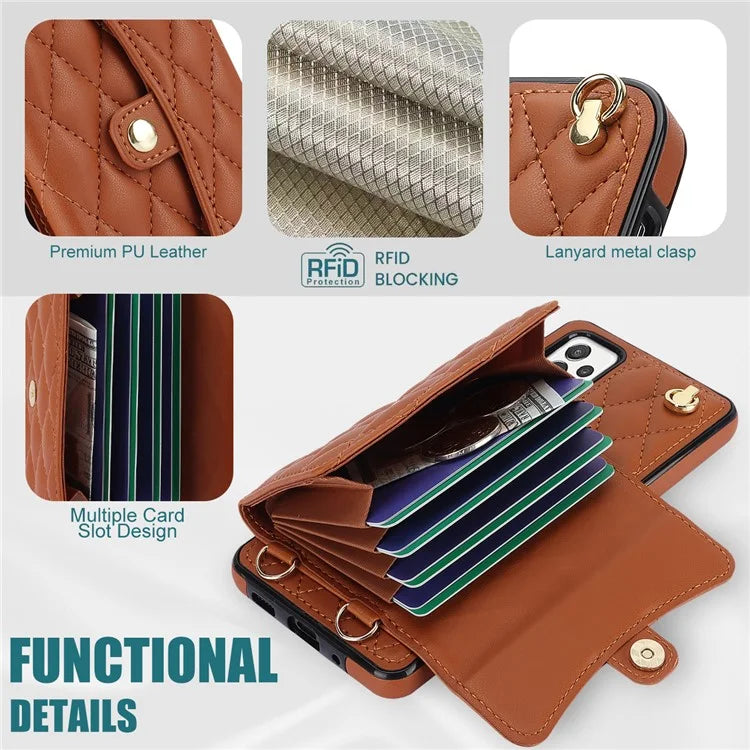 026 For Samsung Galaxy A54 4G / 5G / A52s 5G Crossbody Phone Case Kickstand Card Slots