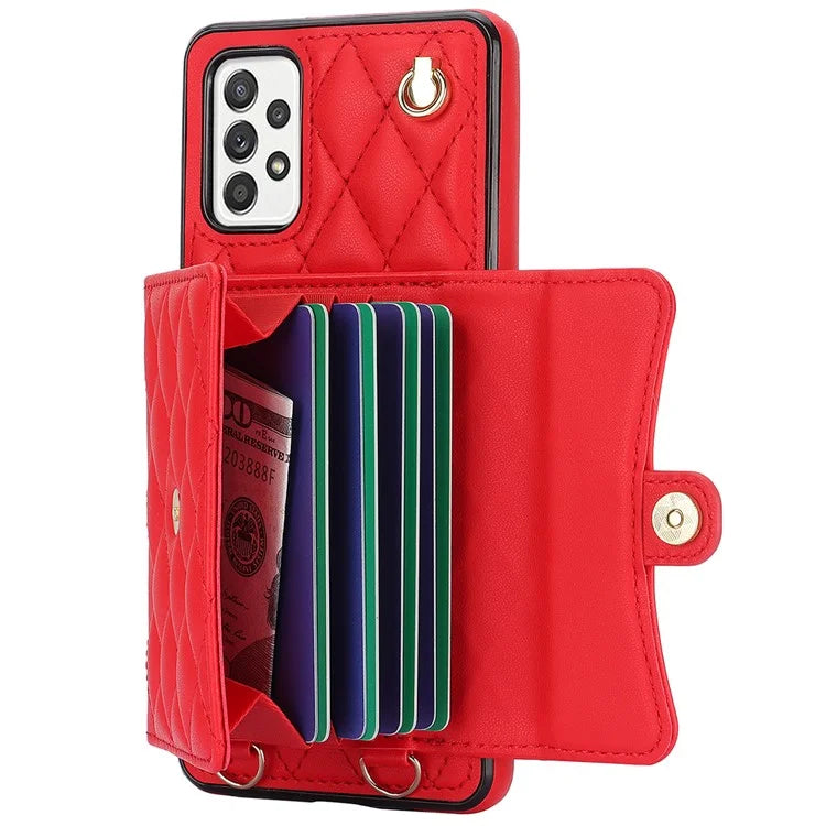 026 For Samsung Galaxy A54 4G / 5G / A52s 5G Crossbody Phone Case Kickstand Card Slots