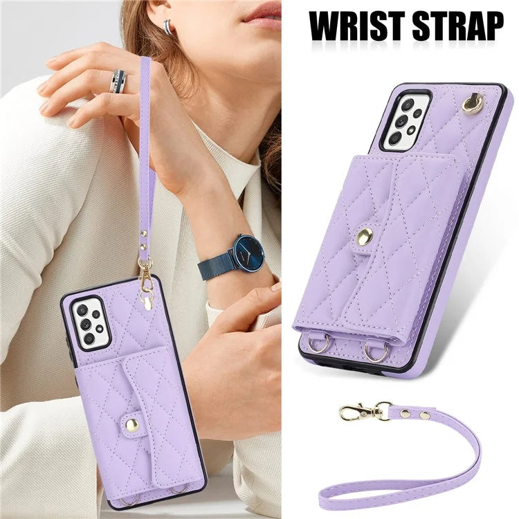 026 For Samsung Galaxy A54 4G / 5G / A52s 5G Crossbody Phone Case Kickstand Card Slots