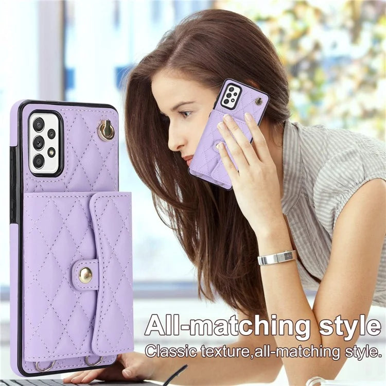 026 For Samsung Galaxy A54 4G / 5G / A52s 5G Crossbody Phone Case Kickstand Card Slots