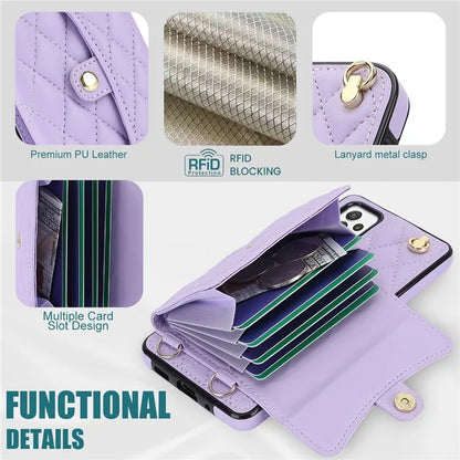 026 For Samsung Galaxy A54 4G / 5G / A52s 5G Crossbody Phone Case Kickstand Card Slots