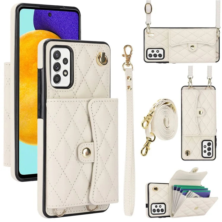 026 For Samsung Galaxy A54 4G / 5G / A52s 5G Crossbody Phone Case Kickstand Card Slots