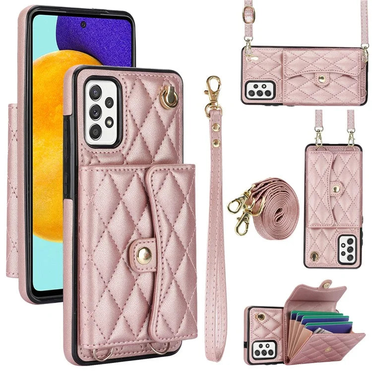 026 For Samsung Galaxy A54 4G / 5G / A52s 5G Crossbody Phone Case Kickstand Card Slots