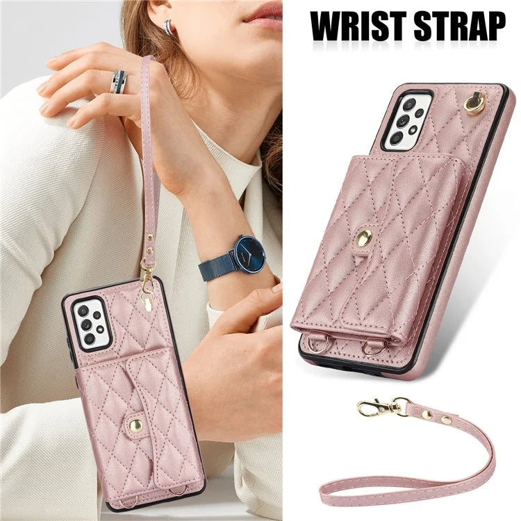 026 For Samsung Galaxy A54 4G / 5G / A52s 5G Crossbody Phone Case Kickstand Card Slots