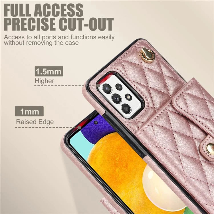 026 For Samsung Galaxy A54 4G / 5G / A52s 5G Crossbody Phone Case Kickstand Card Slots