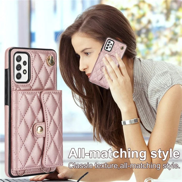 026 For Samsung Galaxy A54 4G / 5G / A52s 5G Crossbody Phone Case Kickstand Card Slots