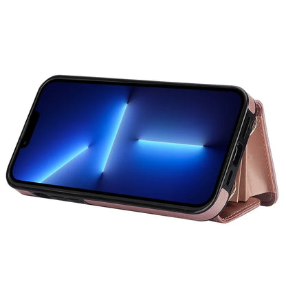 026 For iPhone 13 Pro Case RFID Blocking Card Slots Kickstand Phone Cover