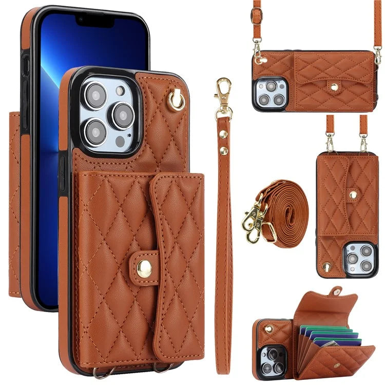 026 For iPhone 13 Pro Case RFID Blocking Card Slots Kickstand Phone Cover