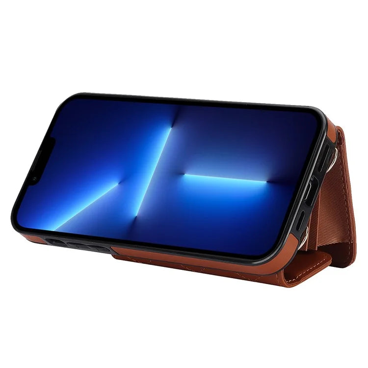 026 For iPhone 13 Pro Case RFID Blocking Card Slots Kickstand Phone Cover