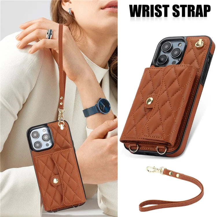 026 For iPhone 13 Pro Case RFID Blocking Card Slots Kickstand Phone Cover