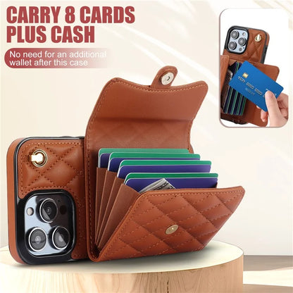 026 For iPhone 13 Pro Case RFID Blocking Card Slots Kickstand Phone Cover