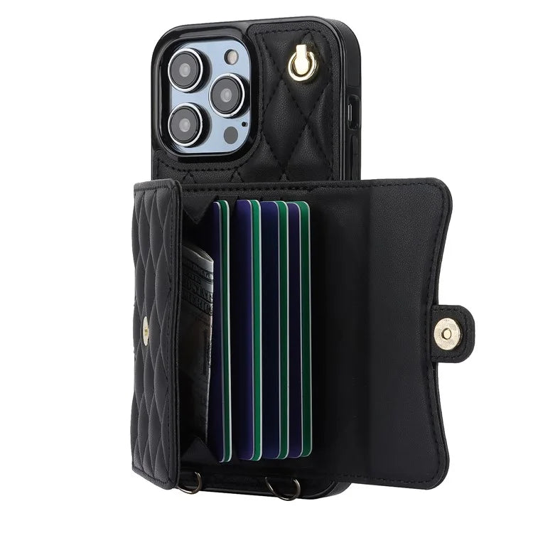026 For iPhone 13 Pro Case RFID Blocking Card Slots Kickstand Phone Cover