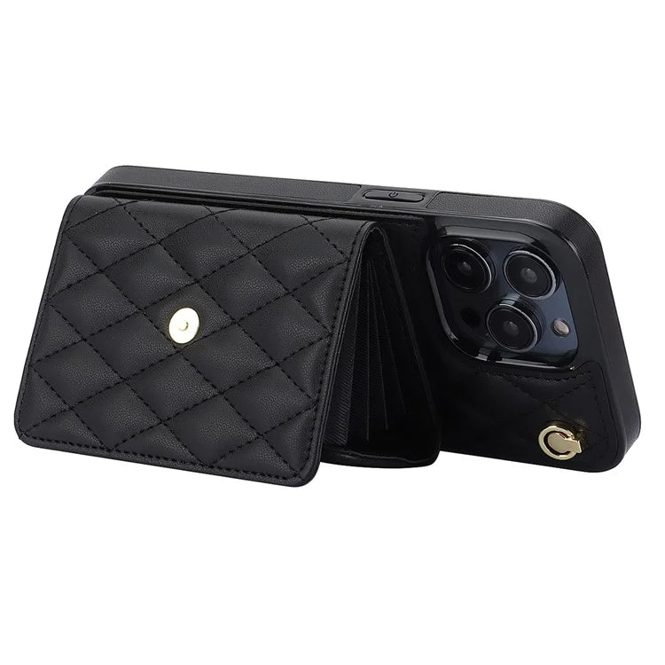 026 For iPhone 13 Pro Case RFID Blocking Card Slots Kickstand Phone Cover