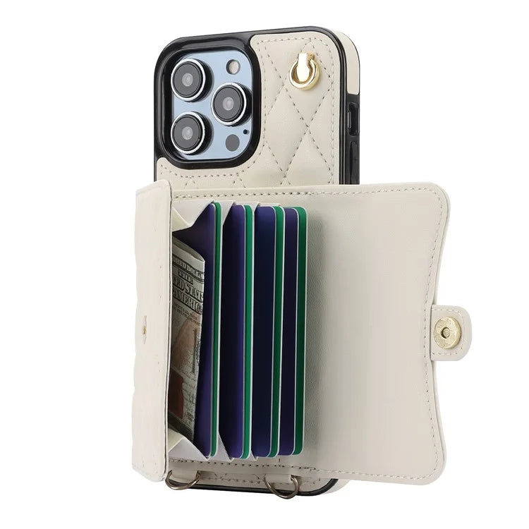 026 For iPhone 13 Pro Case RFID Blocking Card Slots Kickstand Phone Cover