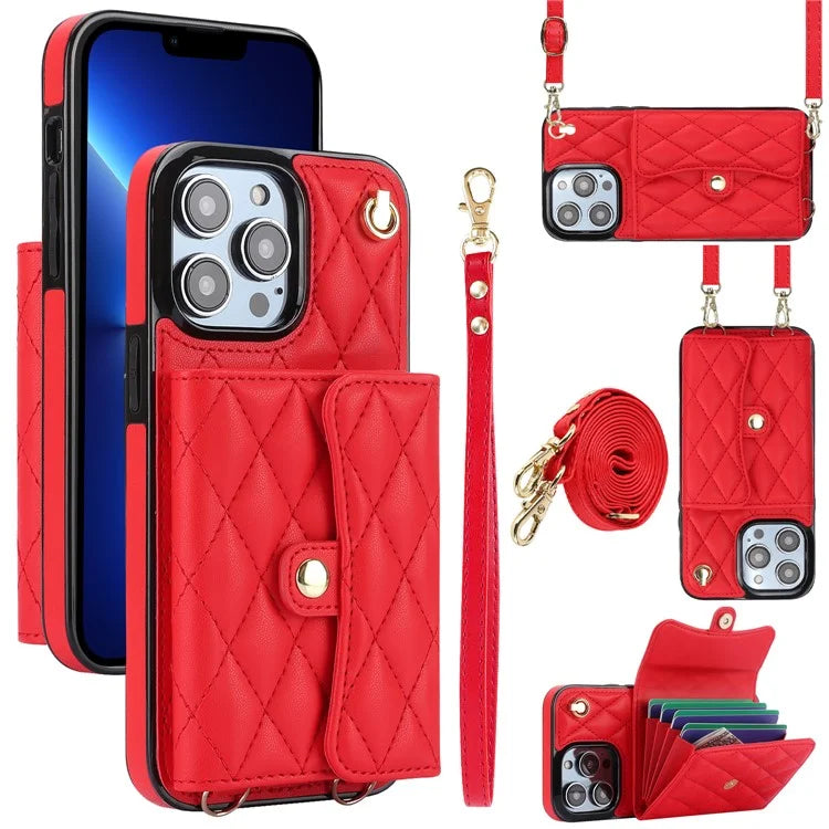 026 For iPhone 13 Pro Case RFID Blocking Card Slots Kickstand Phone Cover