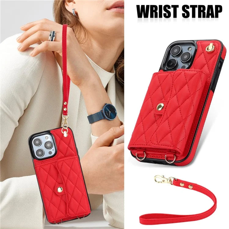 026 For iPhone 13 Pro Case RFID Blocking Card Slots Kickstand Phone Cover