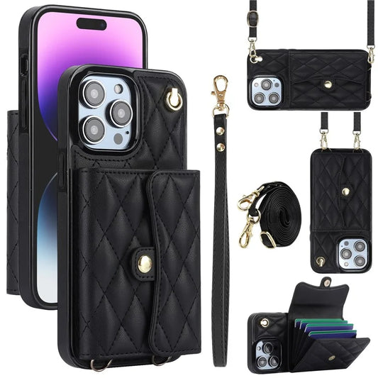 026 For iPhone 14 Pro Max RFID Blocking Phone Cover with Card Case Holder