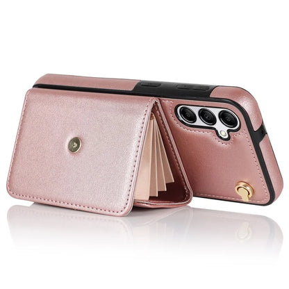 For Samsung Galaxy A15 4G / 5G Kickstand Phone Case with Card Slots and 2 Straps
