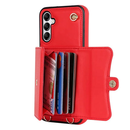 For Samsung Galaxy A15 4G / 5G Kickstand Phone Case with Card Slots and 2 Straps
