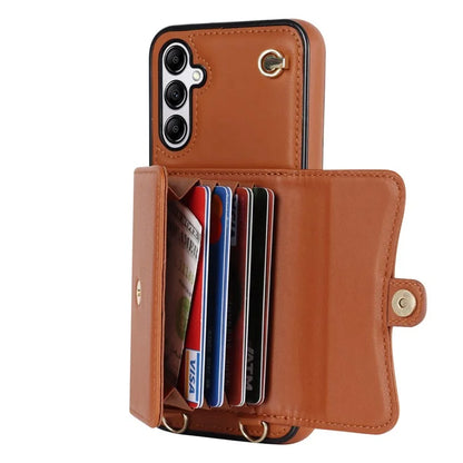 For Samsung Galaxy A15 4G / 5G Kickstand Phone Case with Card Slots and 2 Straps