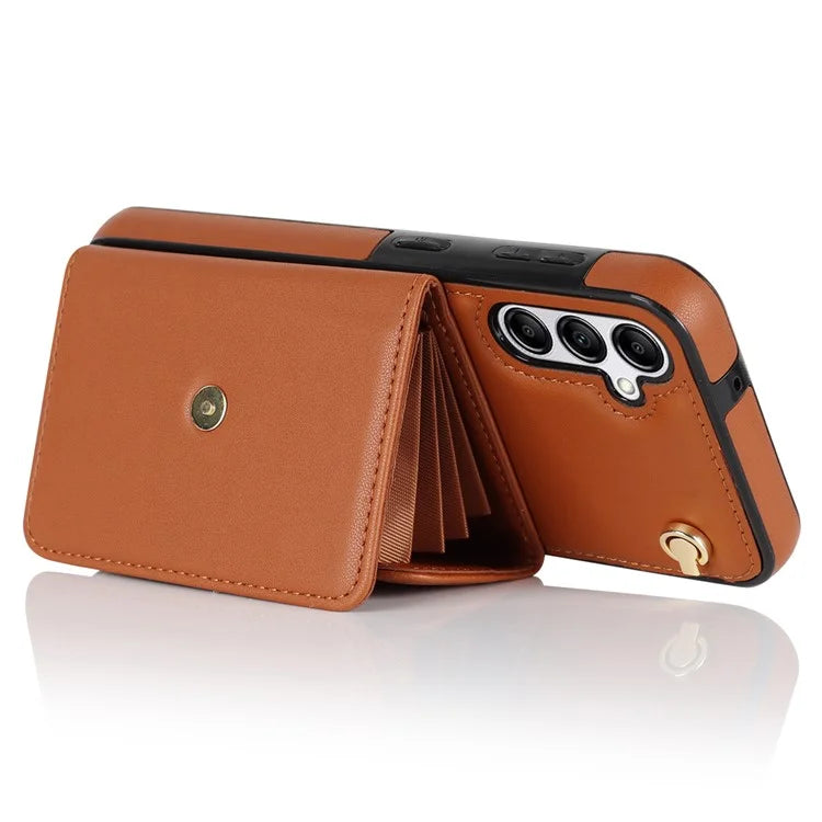 For Samsung Galaxy A15 4G / 5G Kickstand Phone Case with Card Slots and 2 Straps