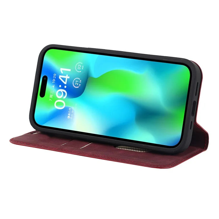 For iPhone 14 Pro Case PU Leather Card Slots Cover Compatible with MagSafe