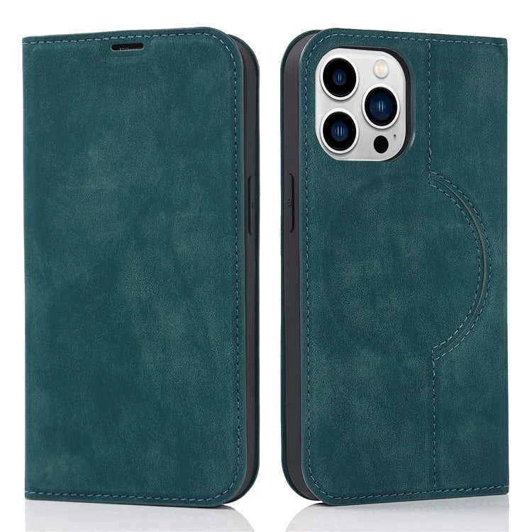 For iPhone 14 Pro Case PU Leather Card Slots Cover Compatible with MagSafe