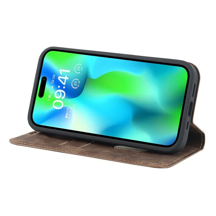 For iPhone 14 Pro Case PU Leather Card Slots Cover Compatible with MagSafe