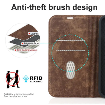For iPhone 14 Pro Case PU Leather Card Slots Cover Compatible with MagSafe