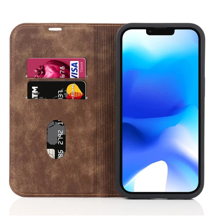 For iPhone 14 Plus Case Magnetic PU Leather RFID Blocking Cell Phone Cover
