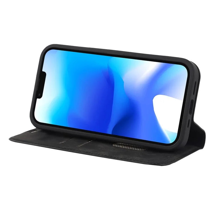 For iPhone 14 Case Magnetic PU Leather Card Holder Phone Protector