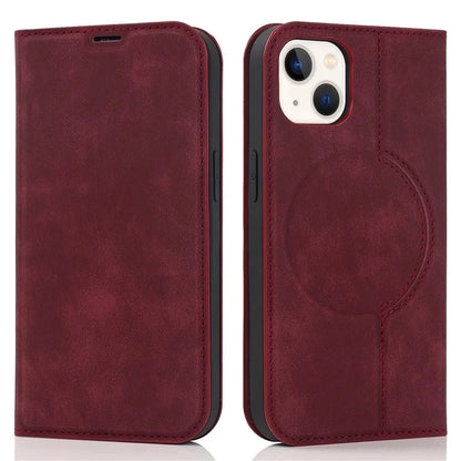 For iPhone 14 Case Magnetic PU Leather Card Holder Phone Protector