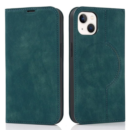 For iPhone 15 Plus Case Magnetic PU Leather+TPU Phone Protector with Foldable Stand