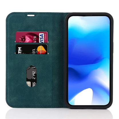 For iPhone 15 Plus Case Magnetic PU Leather+TPU Phone Protector with Foldable Stand