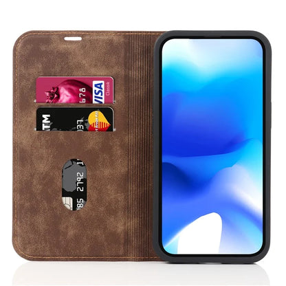 For iPhone 15 Plus Case Magnetic PU Leather+TPU Phone Protector with Foldable Stand