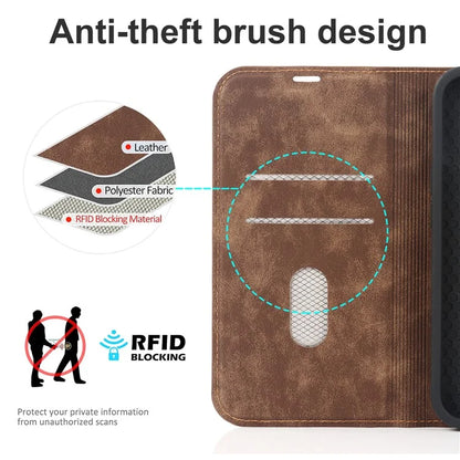 For iPhone 15 Plus Case Magnetic PU Leather+TPU Phone Protector with Foldable Stand