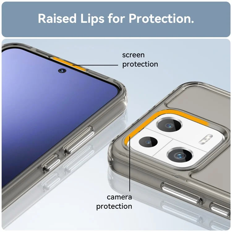 Candy Series for Xiaomi 13 Case Transparent Shockproof TPU Phone Cover Grey